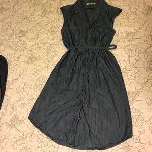 Old navy xs denim chambray shirt dress